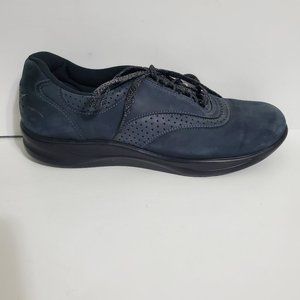 SAS Walk Easy Walking Shoe 9.5 Slim blue lace up